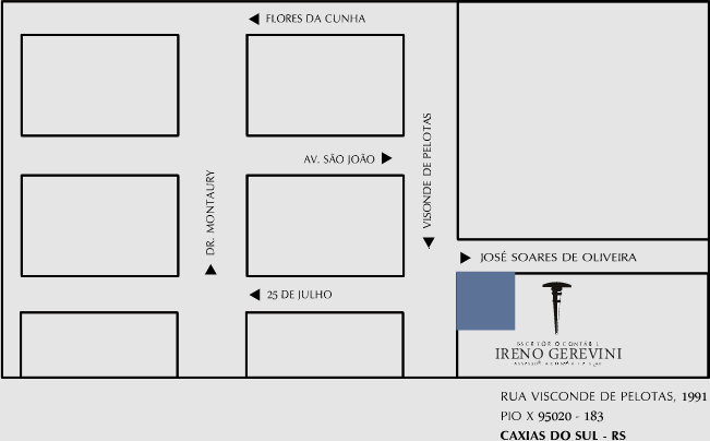 mapa escritório ireno gerevini